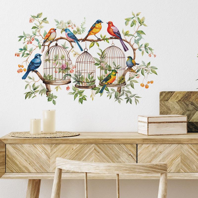 Flowering Haven Birdcage Sticker - Fansee Australia