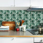 Green Botanical Leaves Self-Adhesive Textured Vinyl Tiles Stickers - artwallmelbourne