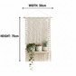 Handmade Macrame Wooden Floating Shelf Wall Hanging Planter - Art Wall Melbourne
