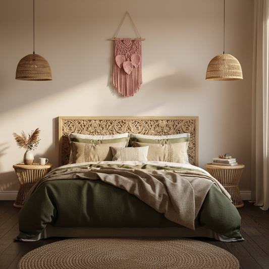 Handmade Pink Macrame with Tassels Wall Hanging - Art Wall Melbourne