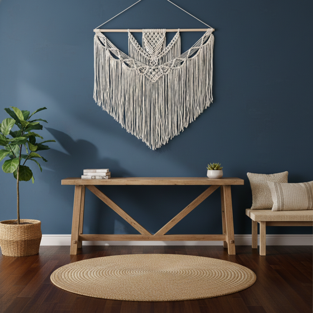 Handwoven Cotton Wall Hanging Macrame Tapestry - Art Wall Melbourne