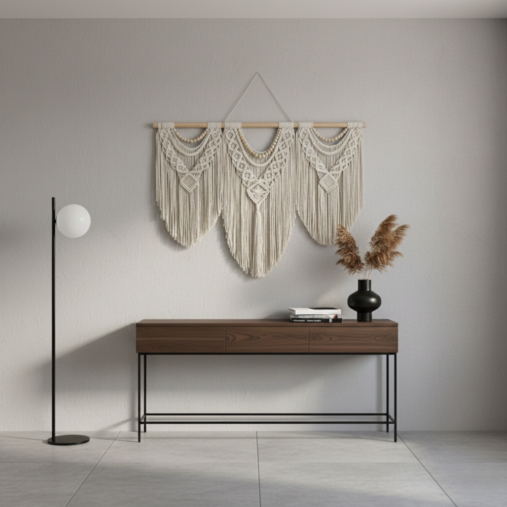 Handwoven Extra Large Cotton Macrame Wall Hanging - Art Wall Melbourne