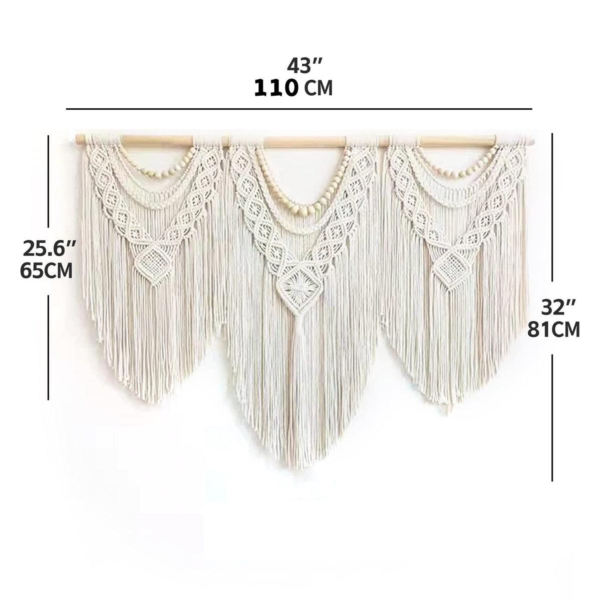 Handwoven Extra Large Cotton Macrame Wall Hanging - artwallmelbourne