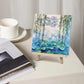 Impressionist Lotus DIY Textured Canvas Painting Kit – With Quartz Sand & Mini Easel - Art Wall Melbourne