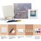 Impressionist Lotus DIY Textured Canvas Painting Kit – With Quartz Sand & Mini Easel - Art Wall Melbourne
