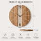 Large Carved Wood Wall Clock – Rustic Statement Wall Décor