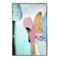 Large Golden Abstract Painting With Floating Frame - Fansee Australia