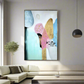 Blush Bloom – Pastel & Gold Abstract Framed Painting