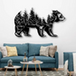 Majestic Bear with Forest Metal Wall Art - Art Wall Melbourne