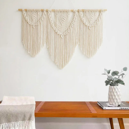 Moonfall Weave – Handcrafted Triple Macrame Wall Hanging - Art Wall Melbourne