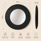 Obsidian Halo Round Wall Mirror – Contemporary Sculpted Statement Mirror