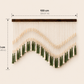 Olive Horizon Macramé Wall Hanging – Handwoven Beaded Fibre Art Décor (100cm x 80cm)