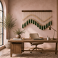 Olive Horizon Macramé Wall Hanging – Handwoven Beaded Fibre Art Décor (100cm x 80cm)