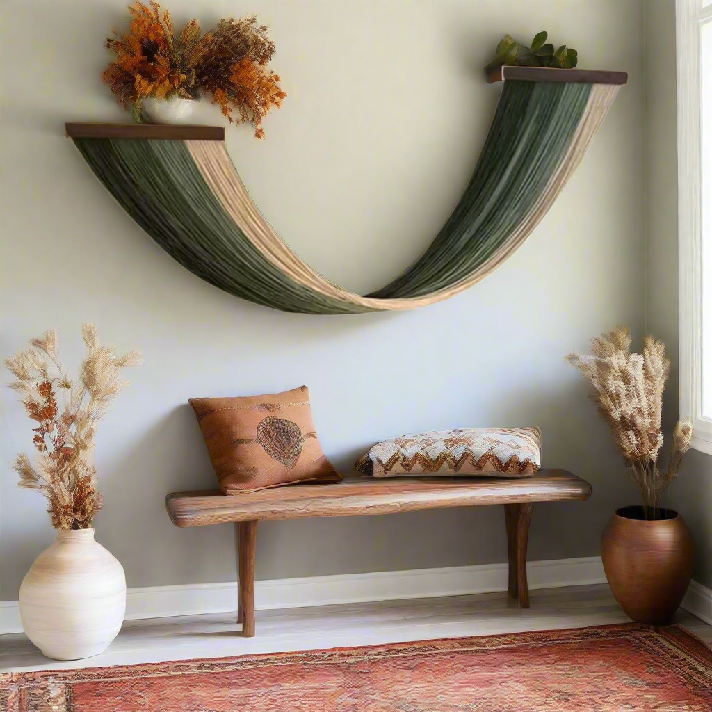 Sage Drift – Adjustable Boho Macrame Wall Art with Wooden Mounts - Art Wall Melbourne