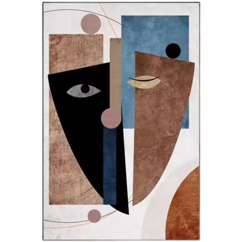 Silent Dialogue: Minimalist Abstract Portrait Painting - Art Wall Melbourne