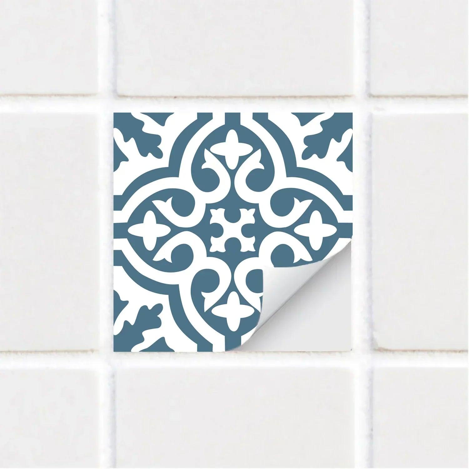 Steel Vintage Pattern Self-Adhesive Textured Vinyl Tiles Decals - artwallmelbourne