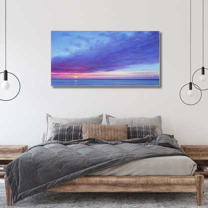 Sunset Wave Escape – Panoramic Seascape Canvas Wall Art (70x100cm) - Art Wall Melbourne