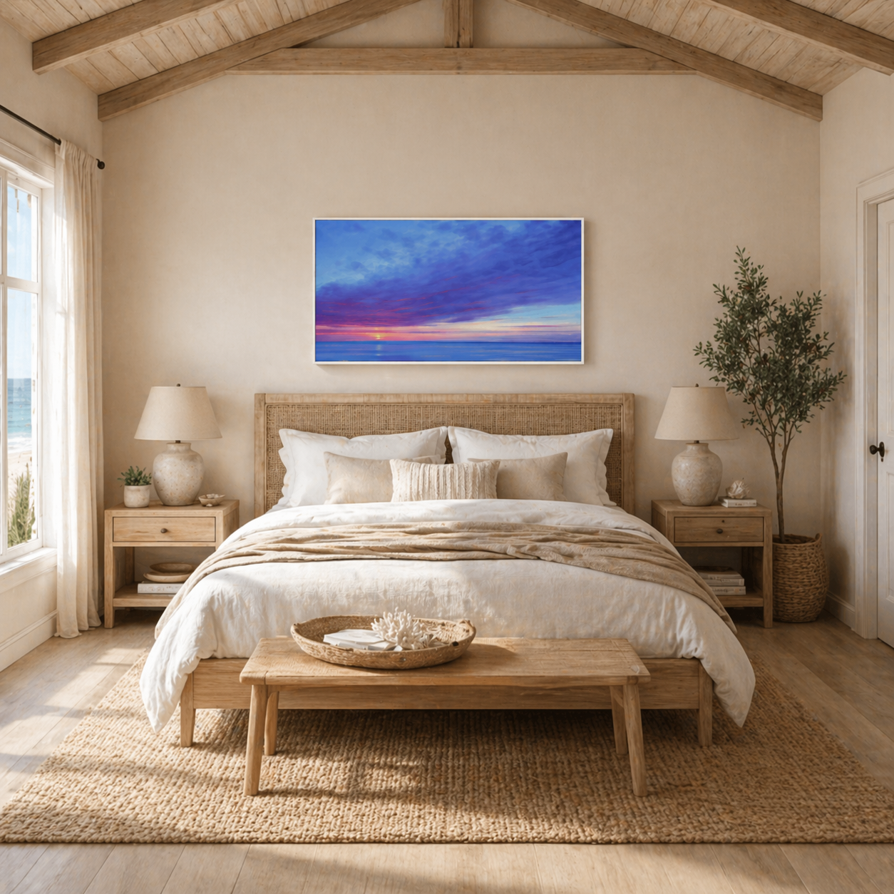 Sunset Wave Escape – Panoramic Seascape Canvas Wall Art (70x100cm) - Art Wall Melbourne