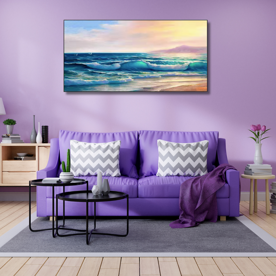 Surflight Serenity – Framed Ocean Wave Wall Art (70x100cm) - Art Wall Melbourne