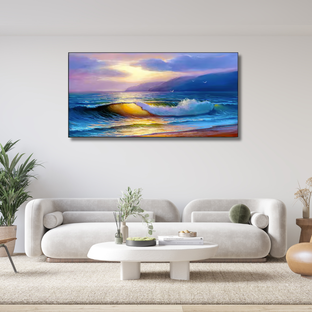 Surflight Serenity – Framed Ocean Wave Wall Art (70x100cm) - Art Wall Melbourne