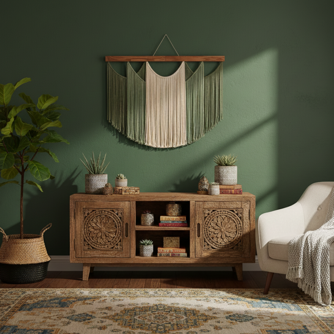The Forest Arch Macrame Tapestry: Large Half-Circle Wall Hanging - Art Wall Melbourne