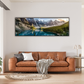 Tranquil Peaks – Panoramic Alpine Lake Canvas Print with Frame - Art Wall Melbourne