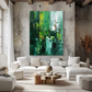 Urban Canopy – Oversized Green Oil Painting on Canvas - Art Wall Melbourne