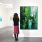 Urban Canopy – Oversized Green Oil Painting on Canvas - Art Wall Melbourne