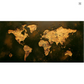 Vintage World Map Framed Canvas Print – 70x100cm Explorer Wall Art - Art Wall Melbourne