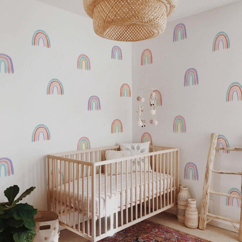10 Pcs Watercolour Rainbow Wall Stickers - Fansee Australia