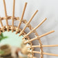 2 Pcs Set - Round Handmade Rattan Wall Mirrors - artwallmelbourne