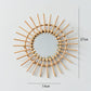 2 Pcs Set - Round Handmade Rattan Wall Mirrors - artwallmelbourne