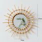 2 Pcs Set - Round Handmade Rattan Wall Mirrors - artwallmelbourne