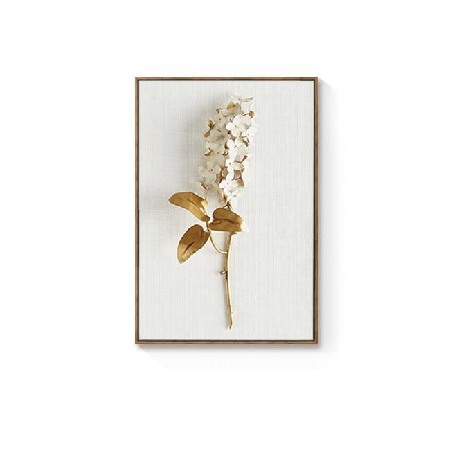 Golden flowers Wall art Prints - Fansee Australia