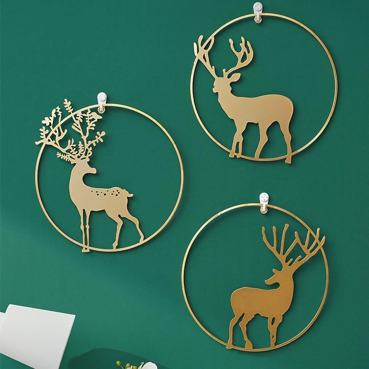 3 Pcs Set Deer Metal Round Wall Art - Art Wall Australia – Art Wall ...
