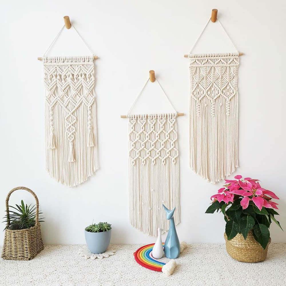 3 Pcs Set Handmade Macrame Wall hanging Tapestry - Fansee Australia