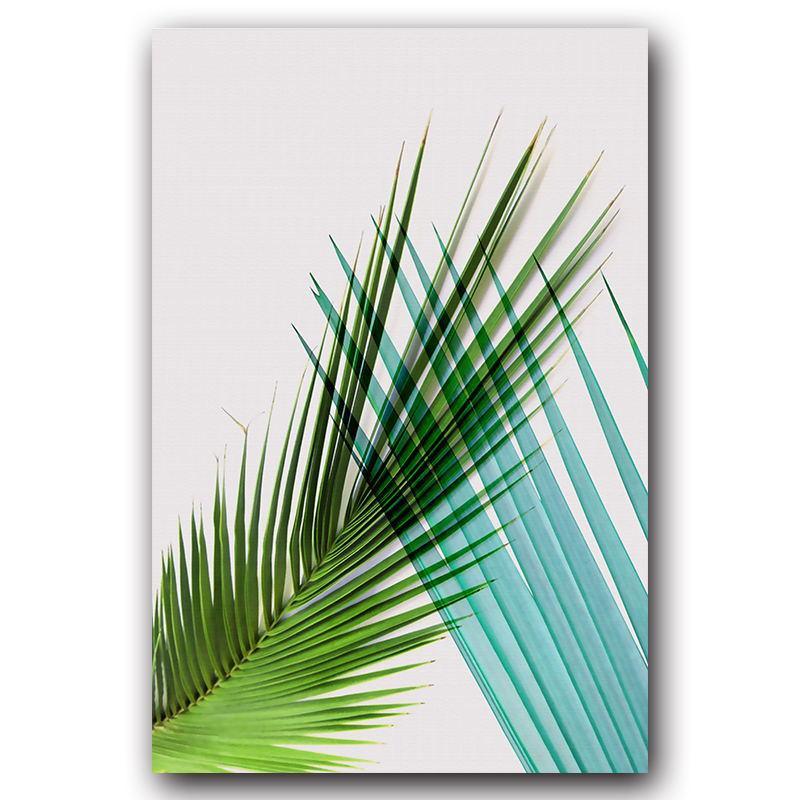 Watercolor Leaves Wall Art Canvas Painting Green Style Plant Nordic Posters and Prints Decorative Picture Modern Home Decoration - Fansee Australia