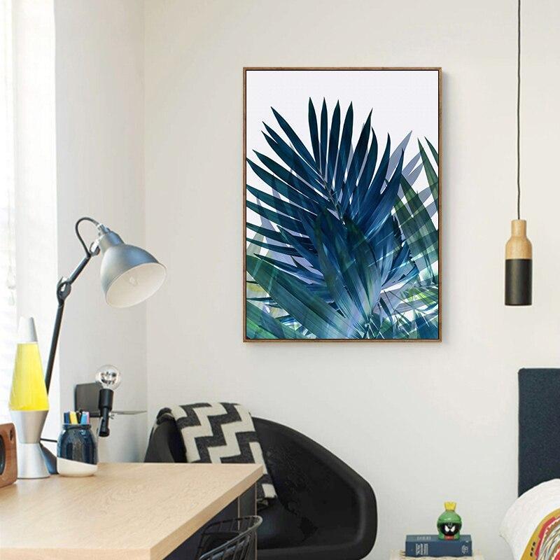 Watercolor Leaves Wall Art Canvas Painting Green Style Plant Nordic Posters and Prints Decorative Picture Modern Home Decoration - Fansee Australia
