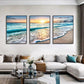 3 Piece Stunning Sea Sunset Framed Canvas Wall Art - Fansee Australia