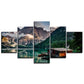 5 Panels Mountainous Backdrop Framed Canvas Wall Art - Fansee Australia