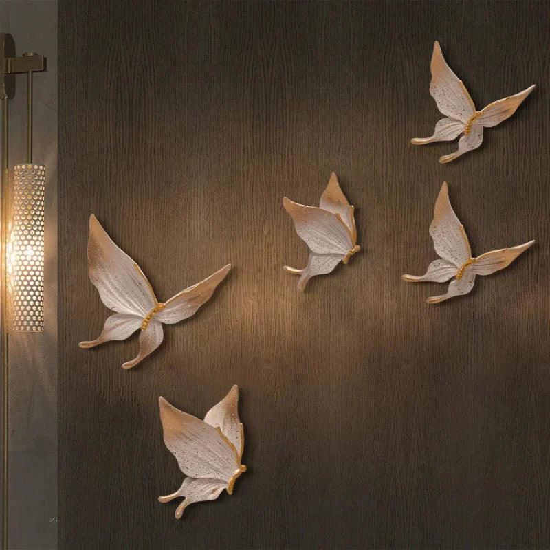 5 Pcs Set Handcrafted Magnificent Butterfly Wall Art - artwallmelbourne