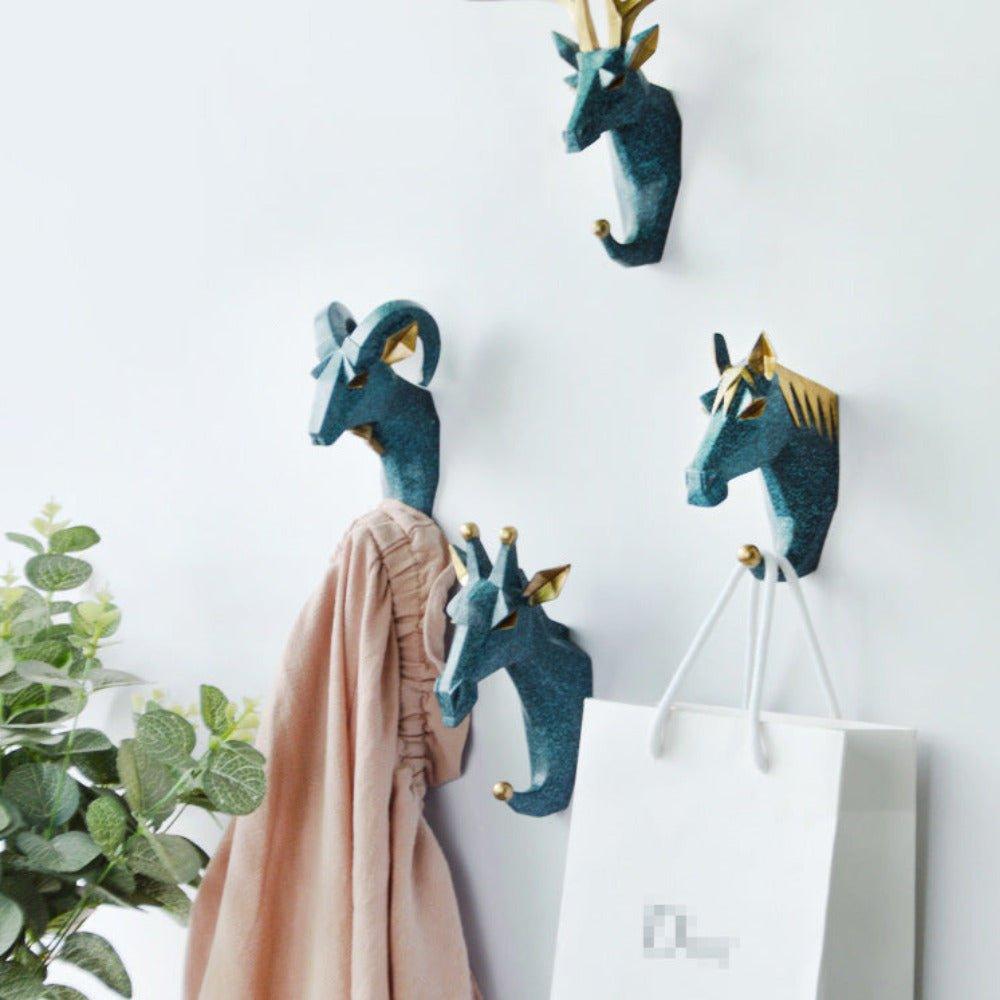 6 Pcs Set Animals Head Wall Hooks - Fansee Australia