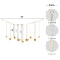 9Pcs Wood Gold Star Garland Wall Decoration Set - Fansee Australia