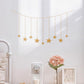 9Pcs Wood Gold Star Garland Wall Decoration Set - Fansee Australia