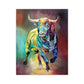 Abstract Colorful Bull Canvas Print Wall Art (70x90cm) - Fansee Australia