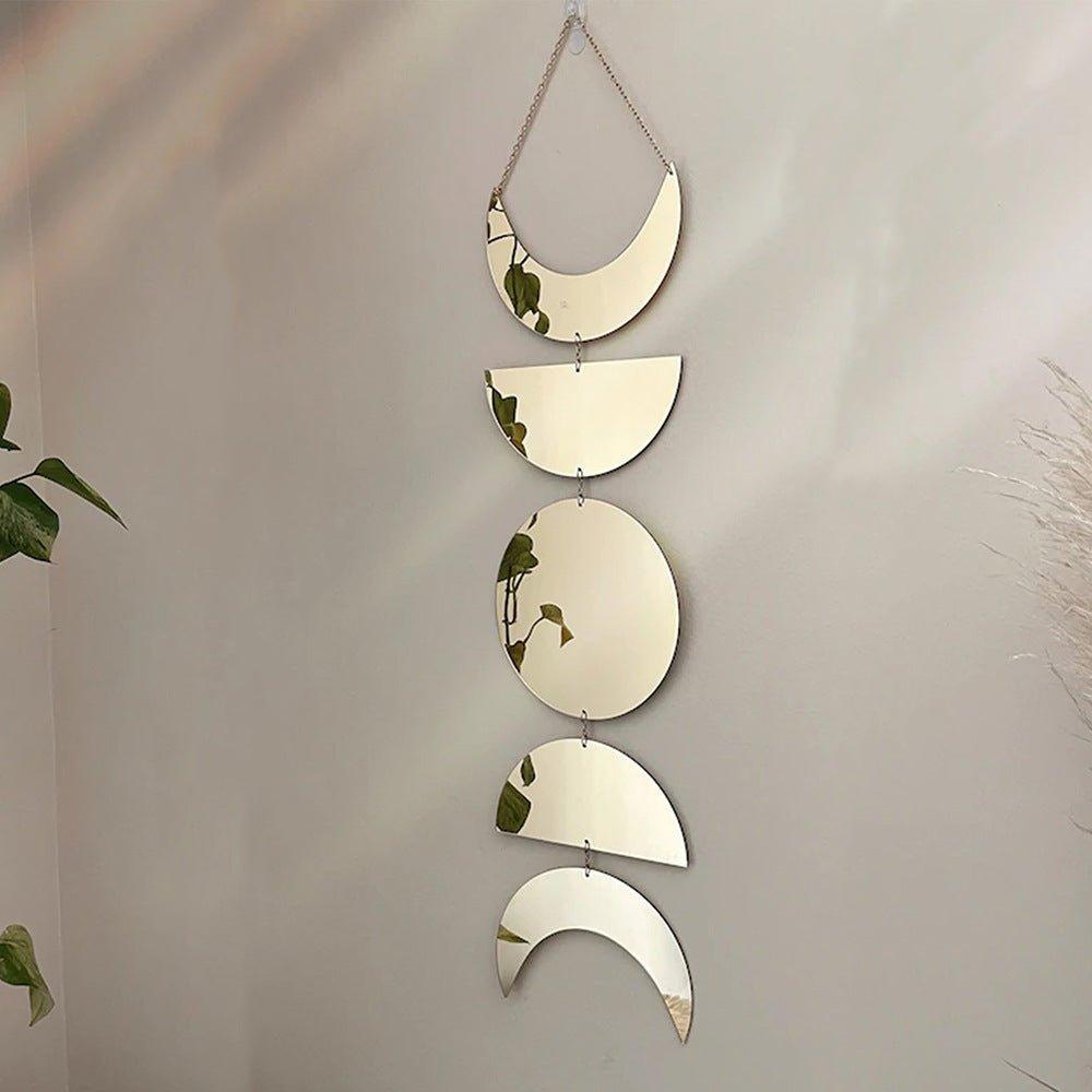 Boho Style Acrylic Gold Colour Moon Phase Garland Wall Art - Fansee Australia
