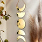 Boho Style Acrylic Gold Colour Moon Phase Garland Wall Art - Fansee Australia