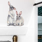 Lovable Two Bunny Rabbits Wall Stickers - Fansee Australia