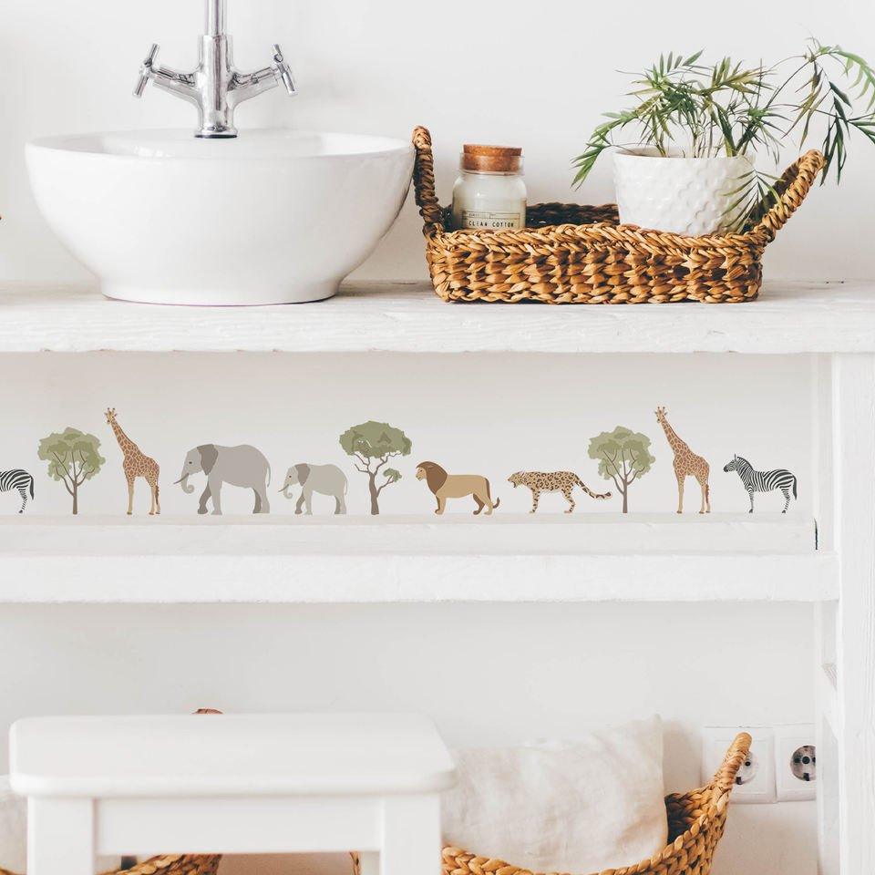 African Animals Removable Self-Adhesive Wall Stickers - Fansee ...