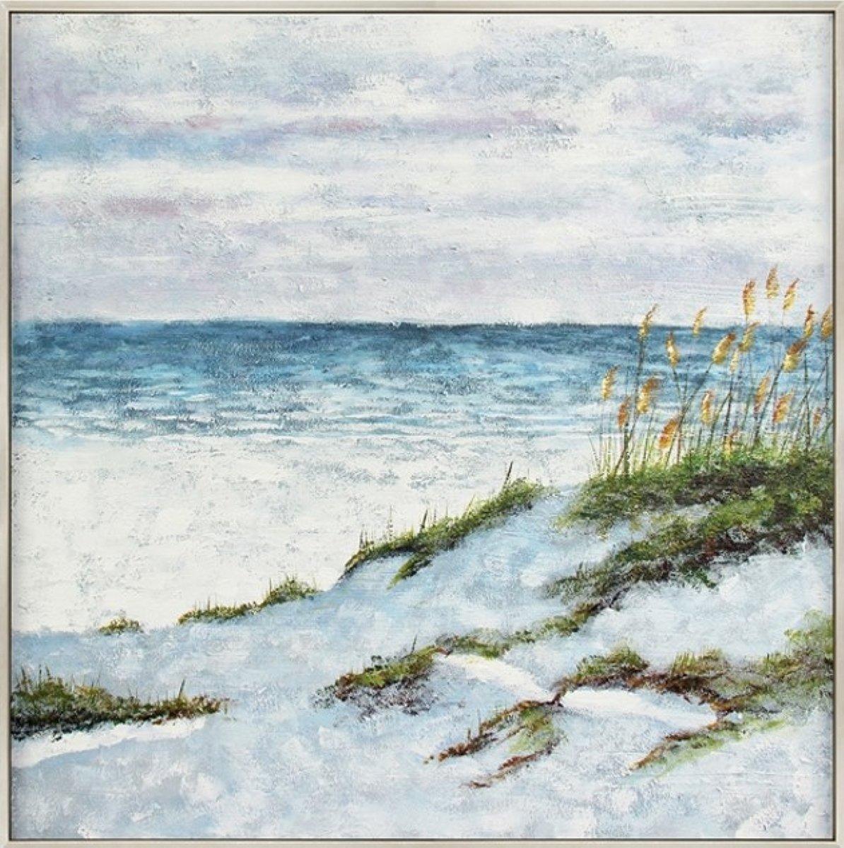 At Beach Painting Framed Wall Art (80x80cm) - Fansee Australia